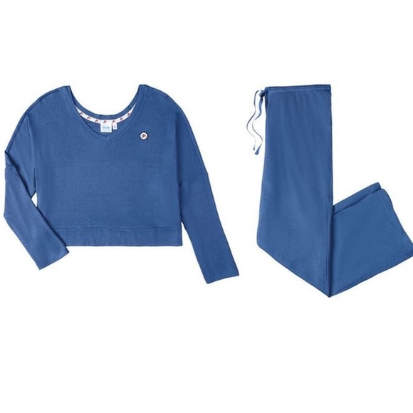 NWT ALDI Gear Ladies Cozy Ribbed Set - Blue - Picture 1 of 2